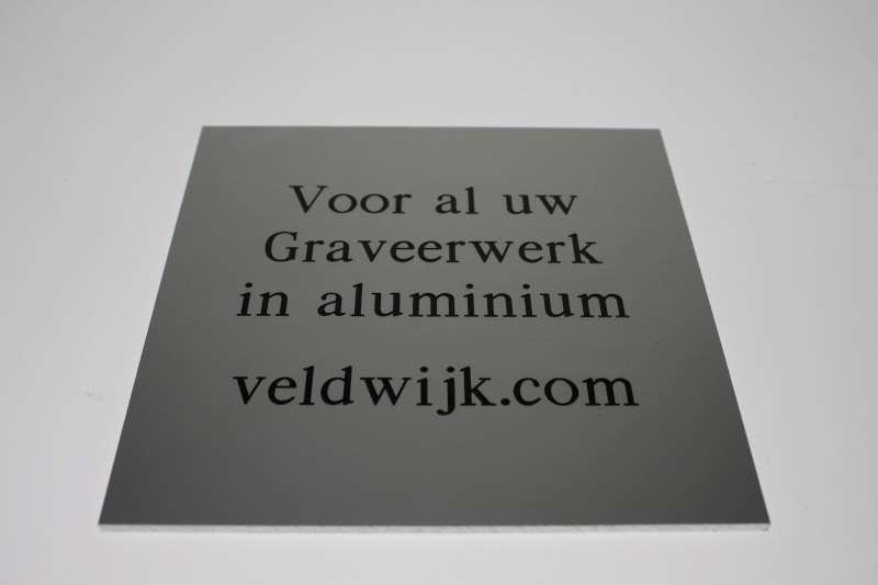 Aluminium graveren -